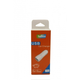 Cargador de coche Tellos C102 USB 1A (blanco)