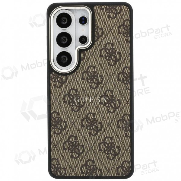 Funda para Samsung Galaxy S26 Ultra - Guess PU Leather 4G Gold Frame Magnetic (marrón)