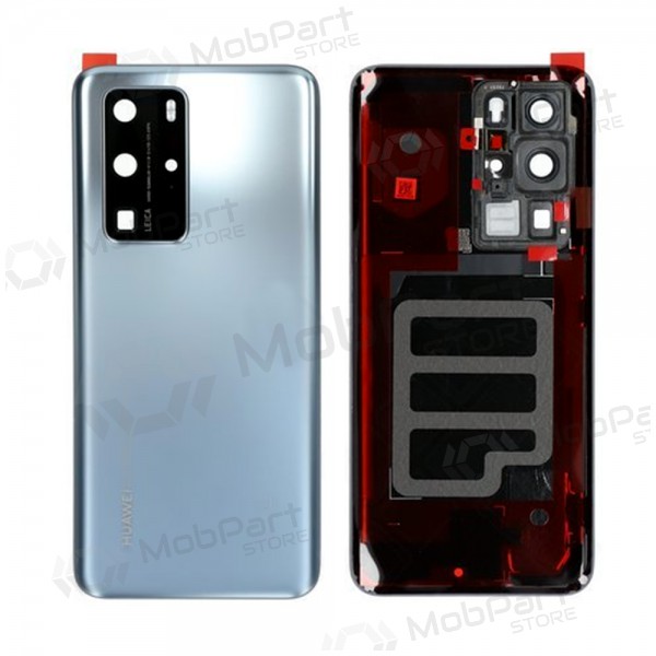 Huawei P40 Pro tapa trasera de la batería plata (Silver Frost) (usada grade C, original)