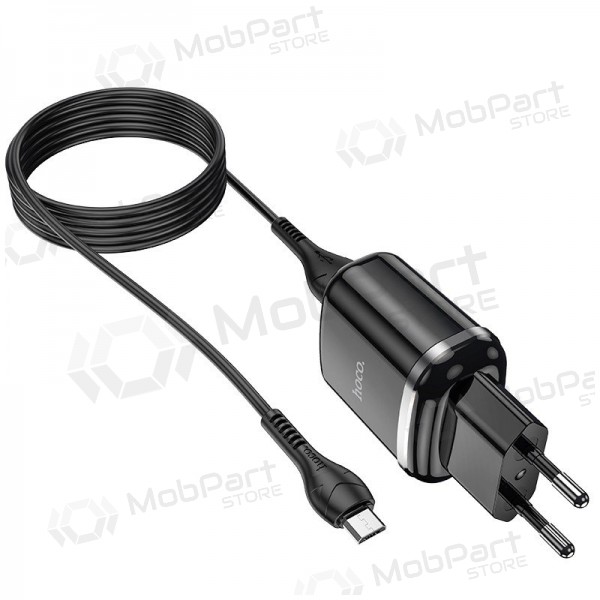 Cargador Hoco N4 + microUSB (2.4A) (negro)