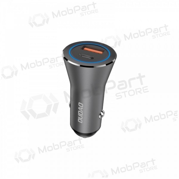 Cargador de coche Dudao R4Max 55 W USB-C + USB-A gris