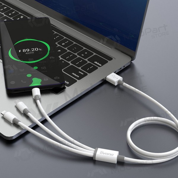 Cable USB Dudao L8s-3in1 USB-A a USB-C / Micro USB / Lightning 1.2 m 100 W