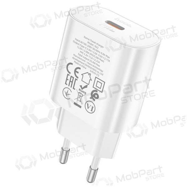 Cargador de teléfono Hoco N22 25 W USB-C blanco
