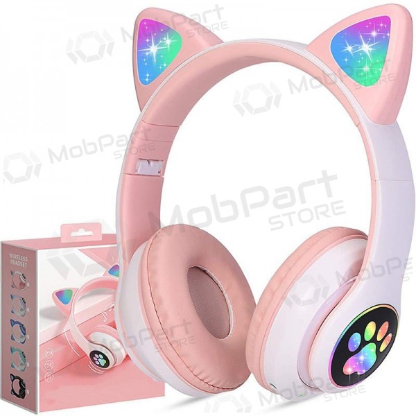 Auriculares inalámbricos Cat Glow supraaurales con micrófono USB-C + 3,5 mm