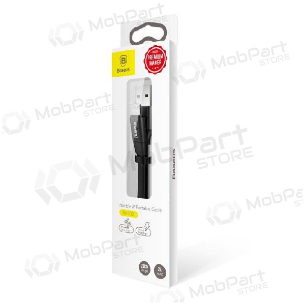 USB cable Baseus lightning 0.23m (2A) (negro)
