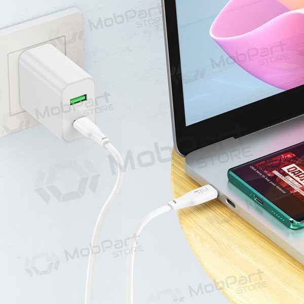 Cable USB-C Hoco X93 USB-C a USB-C 1 m 100 W blanco