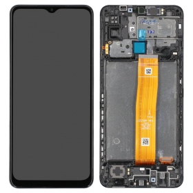Samsung Galaxy M12 pantalla (negro) (con un marco) (original)