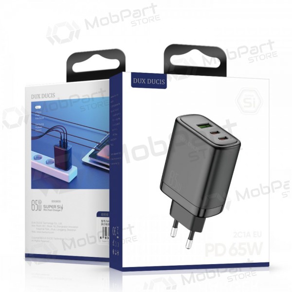 Cargador Dux Ducis C110 2xPD + Quick Charge 3.0 (negro)