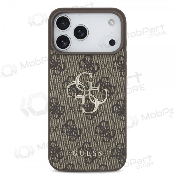 Funda para Apple iPhone 17 Pro Max - Guess PU 4G Metal Logo (marrón)