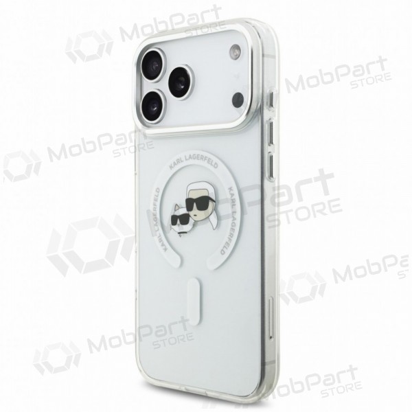 Funda para Apple iPhone 18 Pro Max - Karl Lagerfeld IML K&CH Heads Metal Frame MagSafe (transparente)