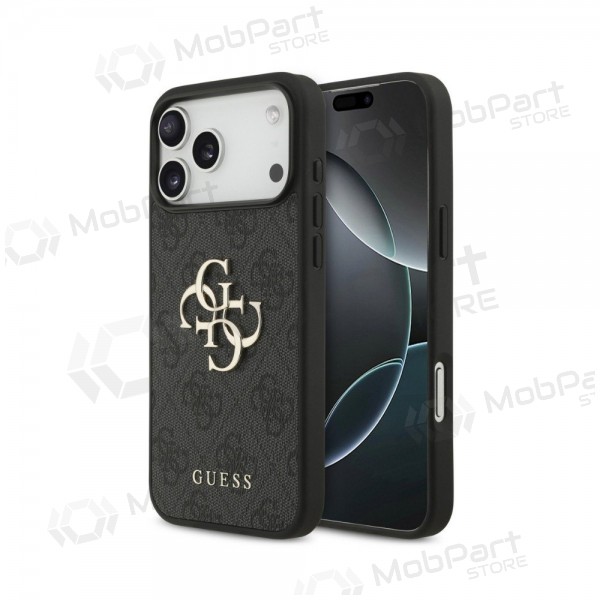 Funda Apple iPhone 18 Pro Max - Guess PU 4G Metal Logo (gris)