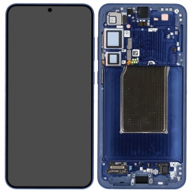 Pantalla Samsung Galaxy S25+ (azul oscuro) (con marco) (assembled service pack)