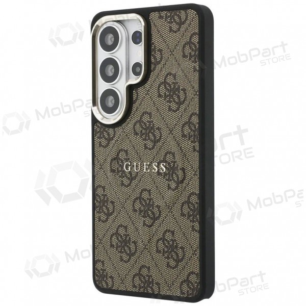 Funda para Samsung Galaxy S26 Ultra - Guess PU Leather 4G Gold Frame Magnetic (marrón)