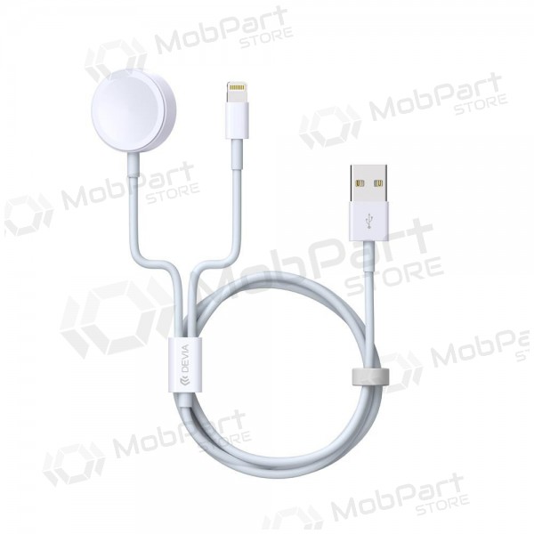 USB cable Devia Smart 2in1 Lightning+Apple Watch wireless cargador