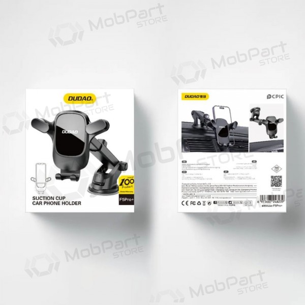 Soporte de teléfono para coche Dudao F5PRO+ para salpicadero y cristal