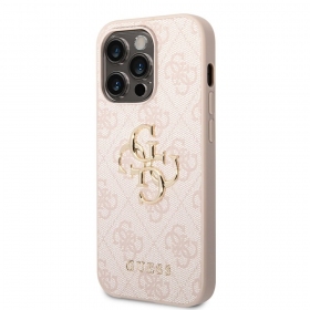 Funda para Apple iPhone 14 Pro Max -Guess PU 4G Metal Logo- (gris)