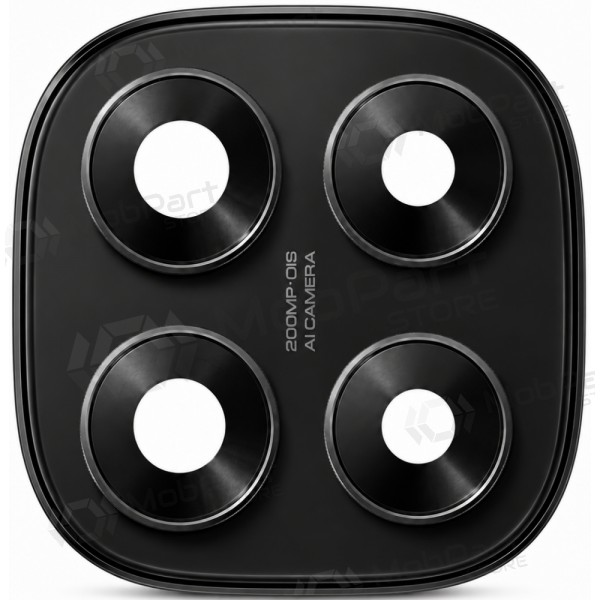 Cristal de cámara con marco para Xiaomi Redmi Note 14 Pro 5G (negro)
