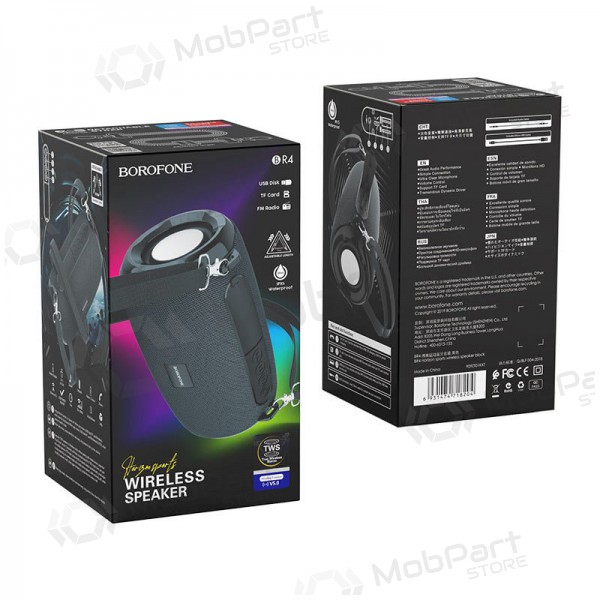 Bluetooth altavoz portátil Borofone BR4 (negro)