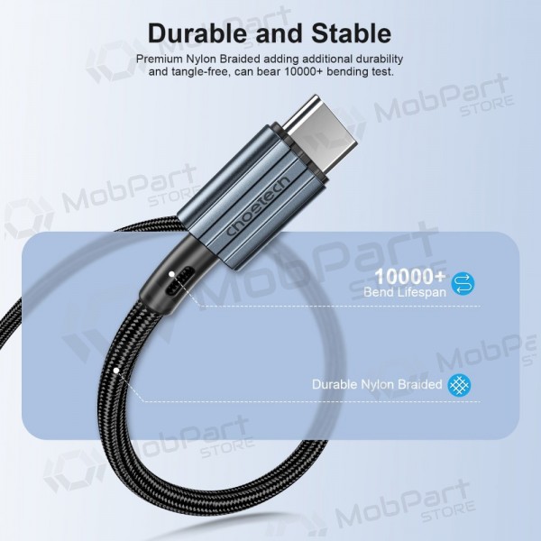 USB cable Choetech XCC-1015 USB-C to USB-C PD60W 2.0m negro