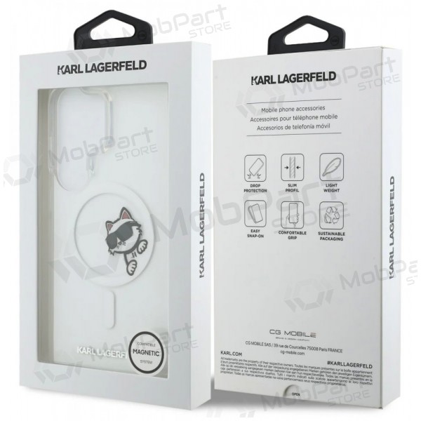 Funda para Samsung Galaxy S26 Ultra - Karl Lagerfeld IML Choupette Peekaboo Logo Magnetic (transparente)