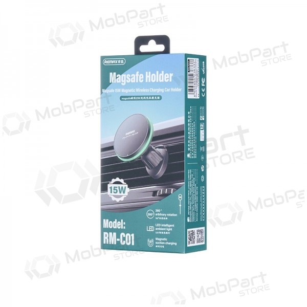 Automobilinis laikiklis-cargador Remax RM-C01 MagSafe 15W negro
