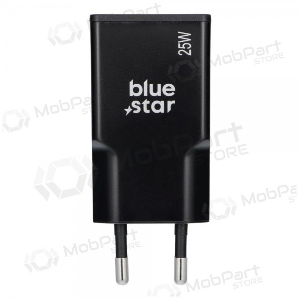 Cargador de teléfono Blue Star Slim 25 W GaN USB-C + USB-A negro