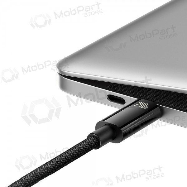 Cable USB-C Baseus Tungsten CAWJ040001 USB-C a USB-C 1 m 240 W negro