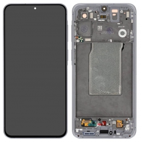 Pantalla para Samsung Galaxy A57 5G (gris) (con marco) (Premium)