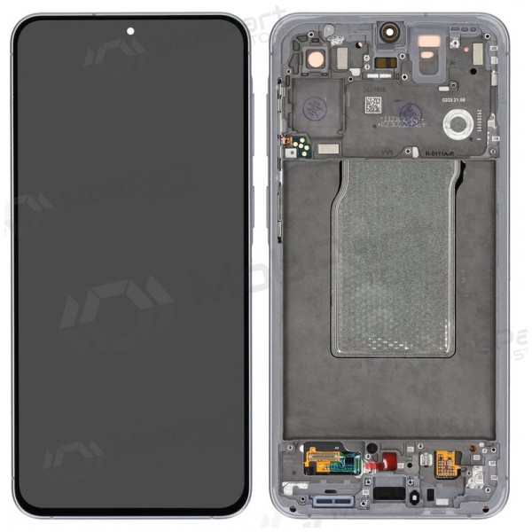 Pantalla para Samsung Galaxy A57 5G (gris) (con marco) (Premium)