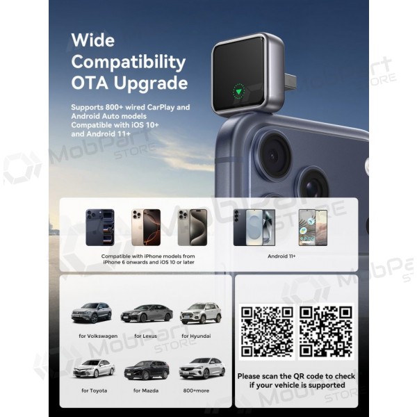 Adaptador inalámbrico CarPlay / Android Auto Joyroom JR-CP3 negro