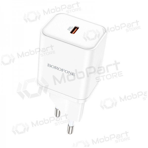 Cargador buitinis Borofone BN6 Type-C PD+QC3.0 20W, blanco