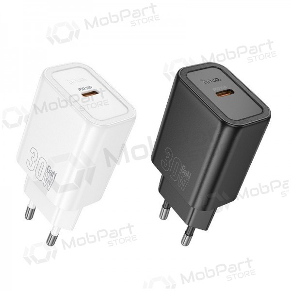 Cargador de teléfono Hoco N62 30 W GaN USB-C blanco