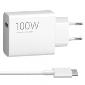 Cargador de teléfono Xiaomi Charging Combo BHR095VEU 100 W USB-A con cable USB-C blanco