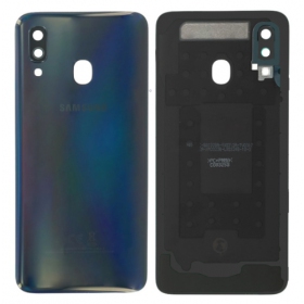 Samsung A405 Galaxy A40 2019 tapa trasera de la batería (negro) (usada grade C, original)