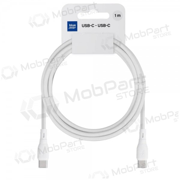 Cable USB-C Blue Star PJ73-13-3 USB-C a USB-C 1 m 60 W blanco