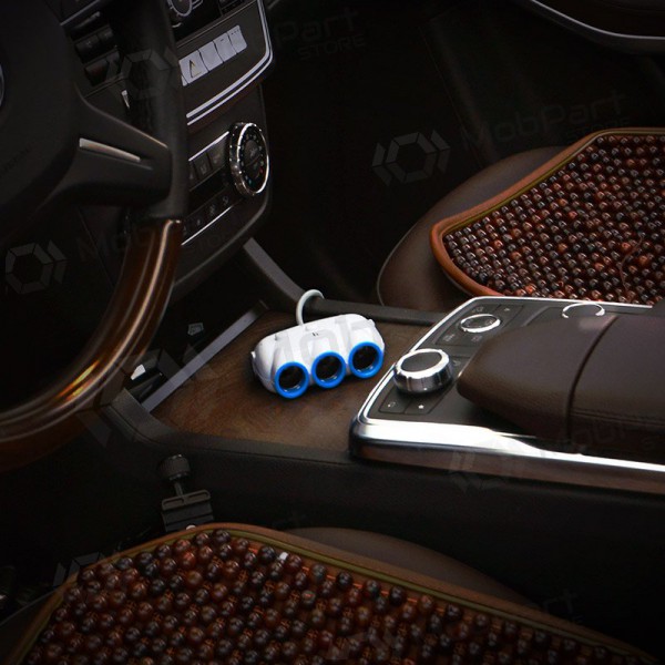 Cargador de coche - šakotuvas Hoco C1 2xUSB 3xconnector (3.1A) Cargador de coche - šakotuvas Hoco C1 2xUSB 3xconnector (3.1A)