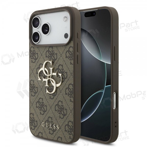 Funda para Apple iPhone 17 Pro Max - Guess PU 4G Metal Logo (marrón)