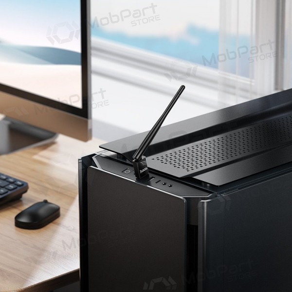 Adaptador USB Wi-Fi Hoco HI37 USB Wi-Fi 4 negro