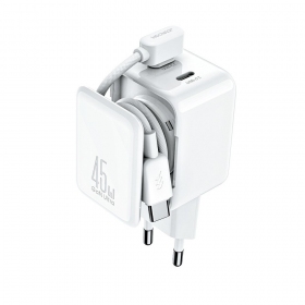 Cargador Joyroom JR-TCL05 45W 2xUSB-C blanco