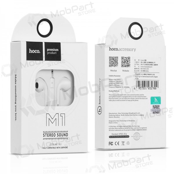 Manos libres HOCO M1 3,5mm (Blanco)