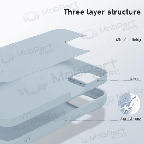 Apple iPhone 15 Pro funda „Nillkin Silicone“ (gris)