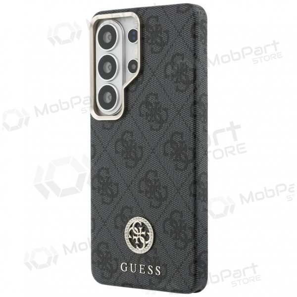 Funda para Samsung Galaxy S26 Ultra - Guess PU Leather 4G Strass Logo Gold Frame Magnetic (negra)