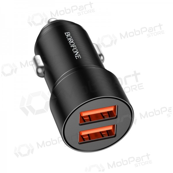 Cargador automobilinis Borofone BZ19B 2xUSB-A QC3.0 36W negro