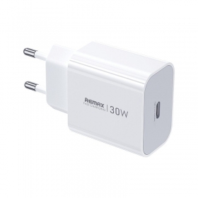 Cargador de teléfono Remax CA09 30 W USB-C blanco
