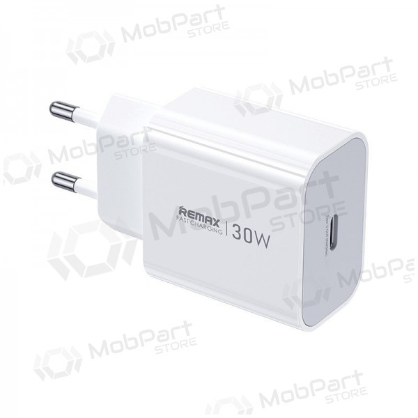 Cargador de teléfono Remax CA09 30 W USB-C blanco