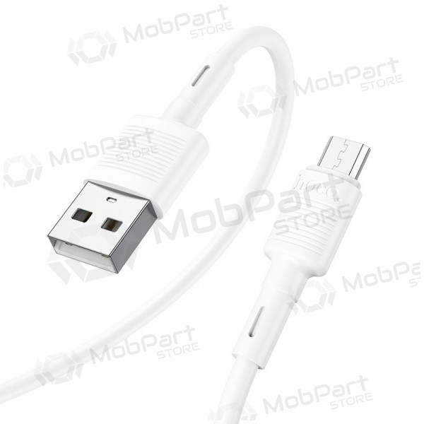 Cable micro USB Hoco X83 USB-A a micro USB 1 m blanco