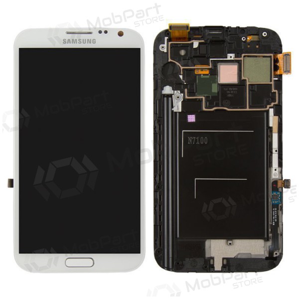 Samsung N7100 Galaxy Note 2 pantalla (blanco) (con un marco) (service pack) (original) Samsung N7100 Galaxy Note 2 pantalla (blanco) (con un marco) (service pack) (original)
