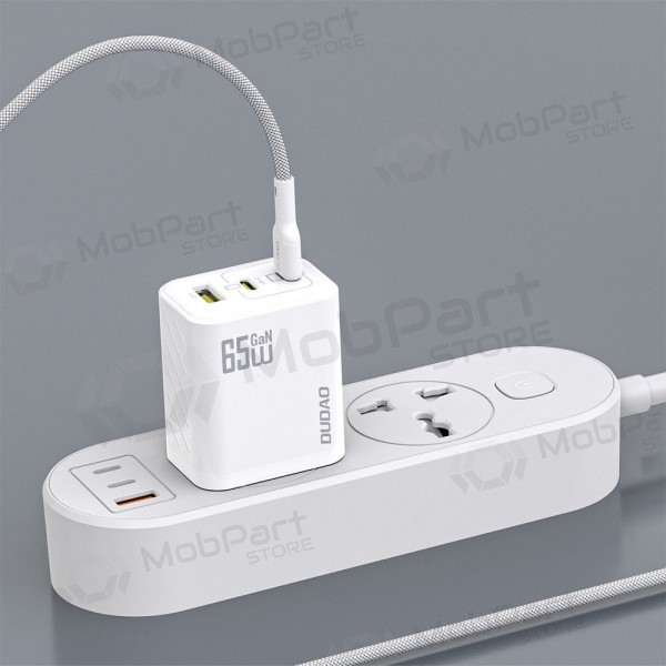Cargador de teléfono Dudao A28PC 45 W GaN 2x USB-C con cable USB-C de 1 m negro