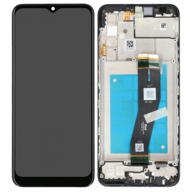 Samsung Galaxy A02s pantalla (negro) (con un marco) (original)