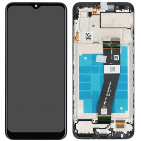 Samsung Galaxy A03 pantalla (negro) (con un marco) (original)